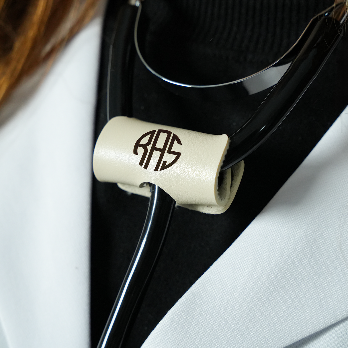 Custom Stethoscope Name Tag: Personalized Leather Medical ID Charm, Gift for Nurses