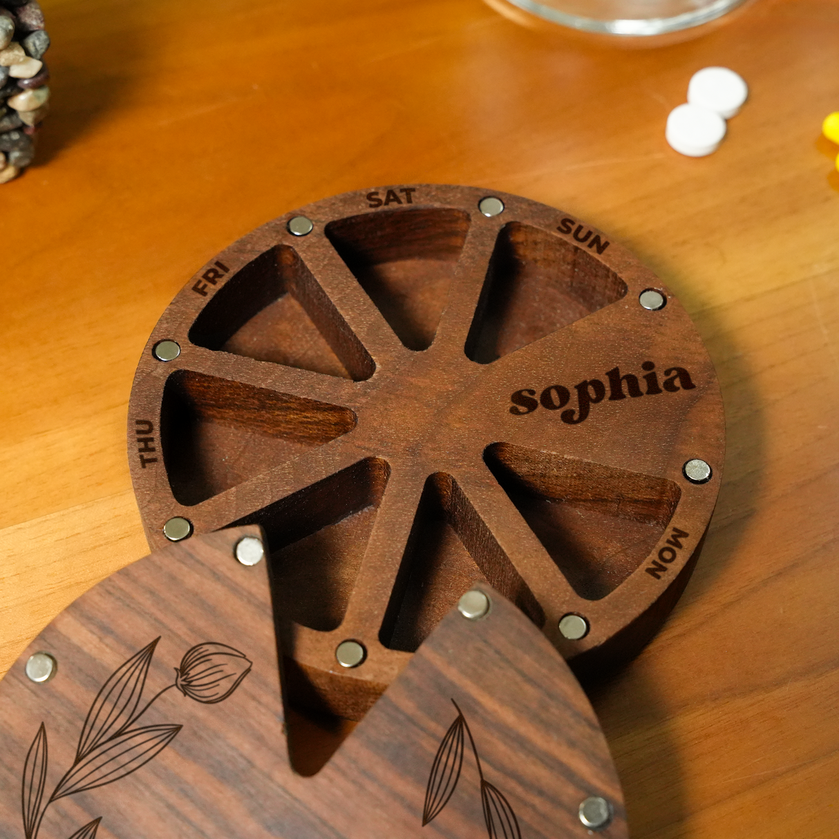 Personalized Pill Box for Seniors: Custom 7 Day Medication Organizer Gift for Elderly