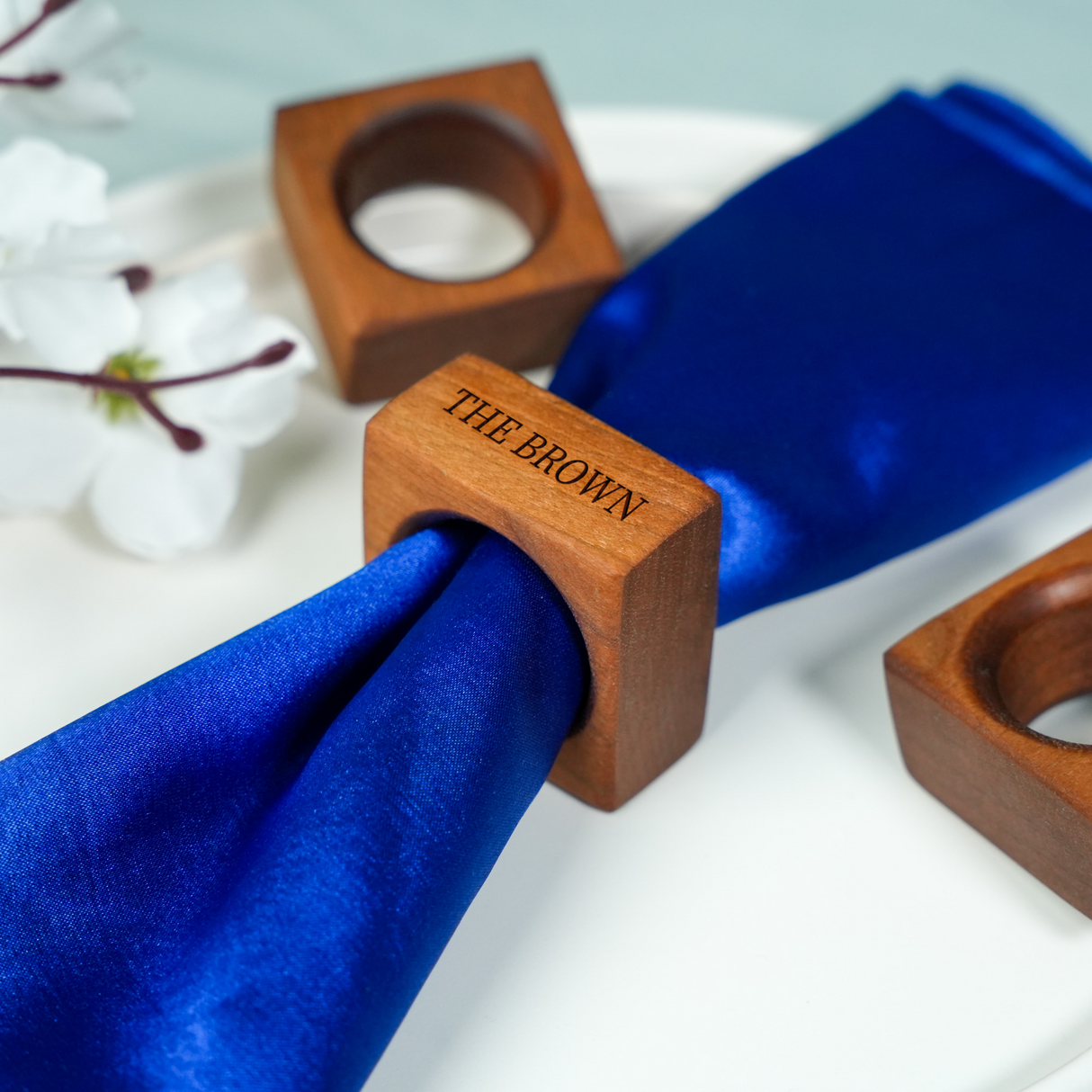 Christmas Tree Napkin Rings: Custom Engraved Holiday Table Decor for Christmas Dinner