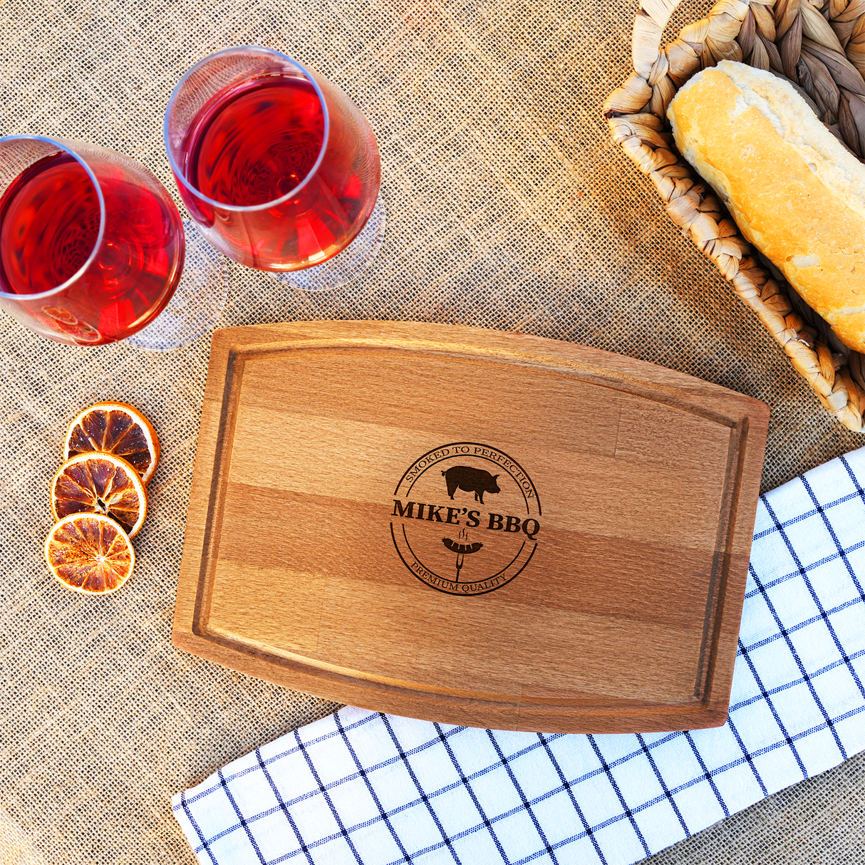 Personalized Meat Cutting Board, Barbecue Gifts for Men, Custom Grill Cutting Board, Engraved BBQ Tray, Gifts for Grandpa, Grill Accessories