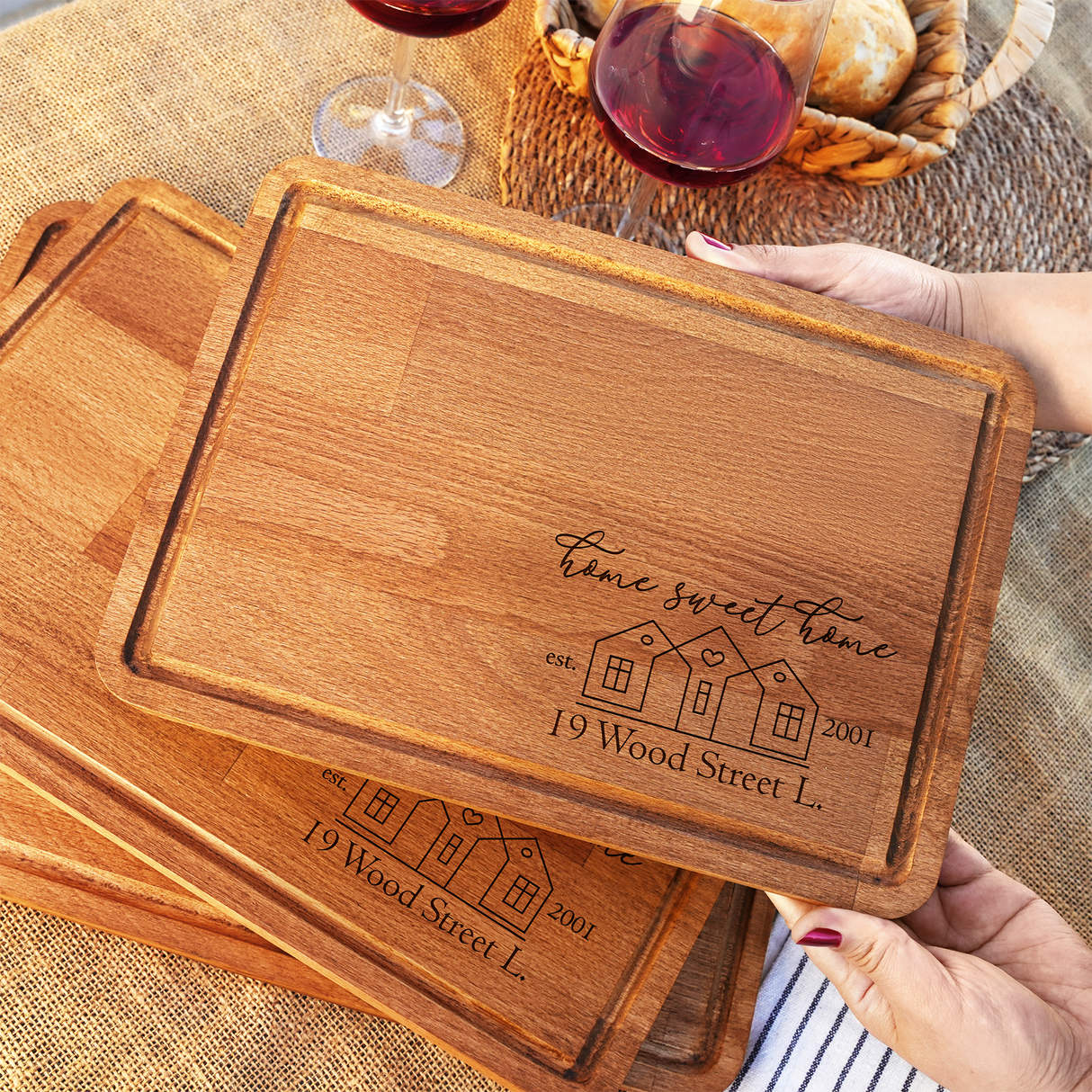 Personalized Wedding Cutting Board, Custom Charcuterie Board, Wooden Board, Engagement Gifts, Couple First Christmas Gifts, New Home Gift