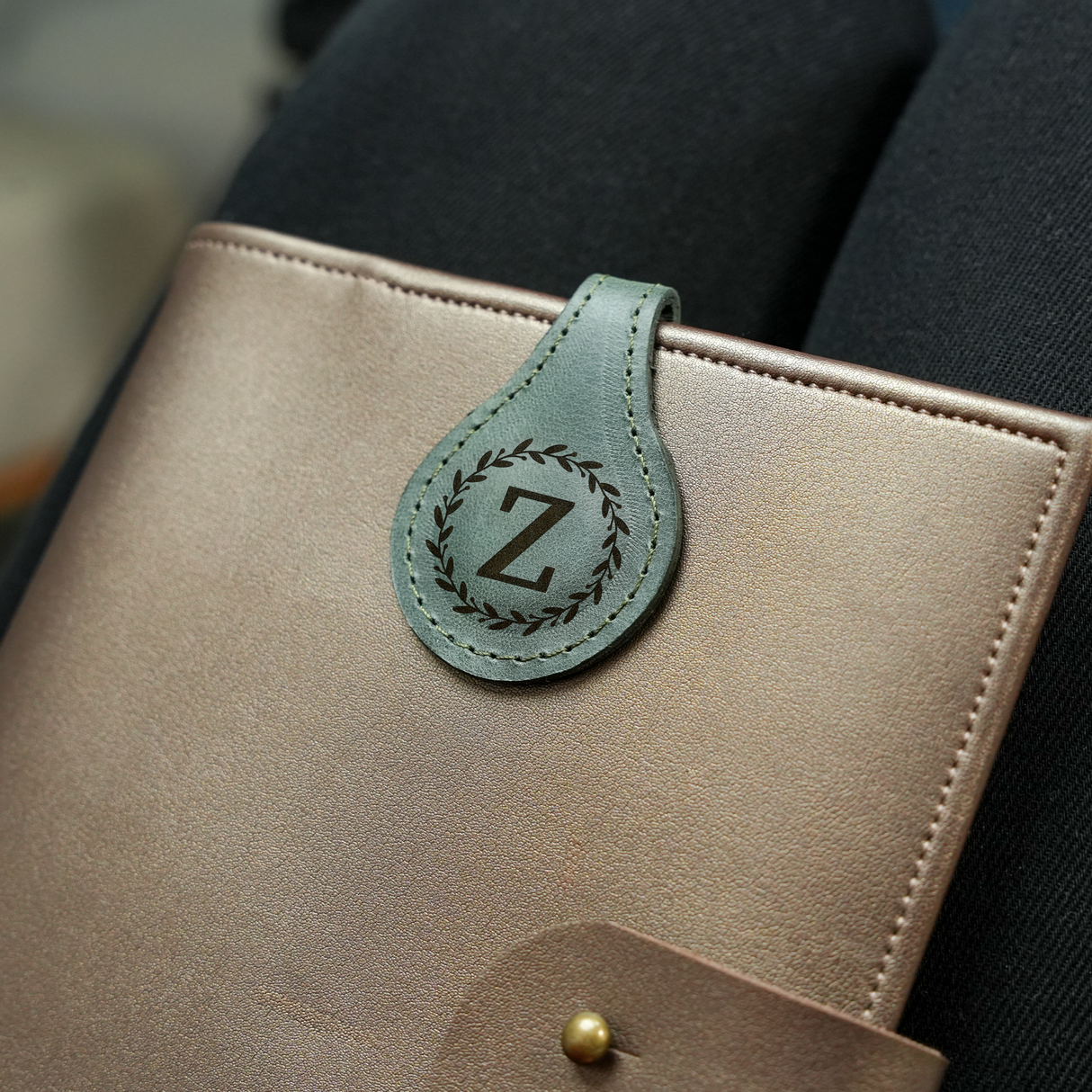 Engraved Leather Magnetic Bookmark: Custom Teachers Gift Book Accessories