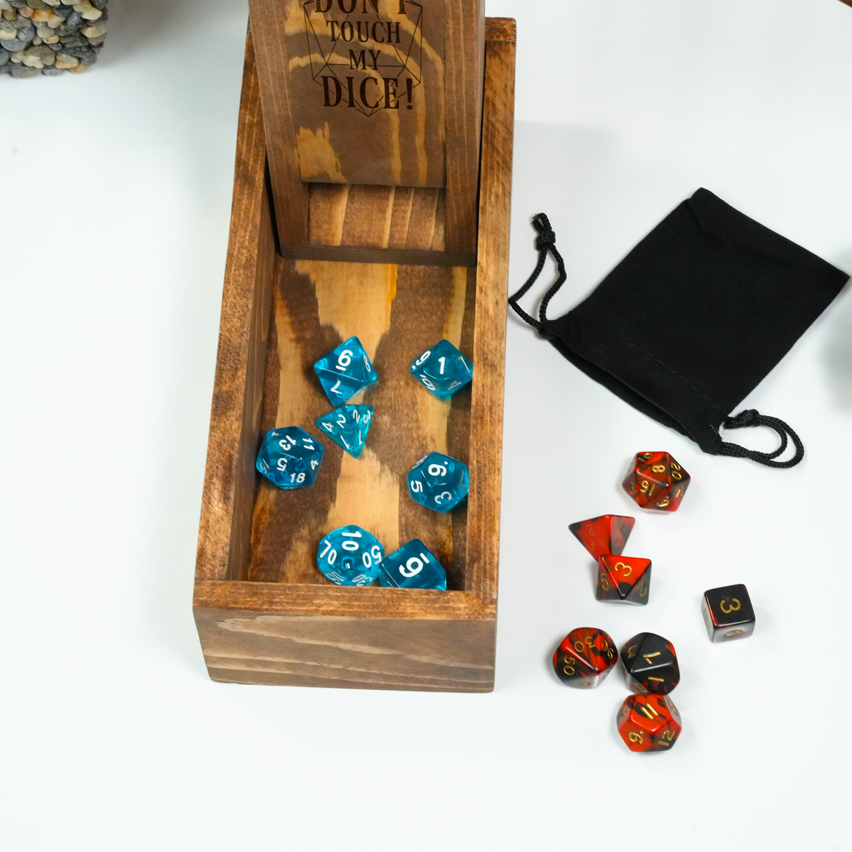 Personalized Wooden DnD Dice Tower for Tabletop Roleplaying Games: Dungeon Master Gift