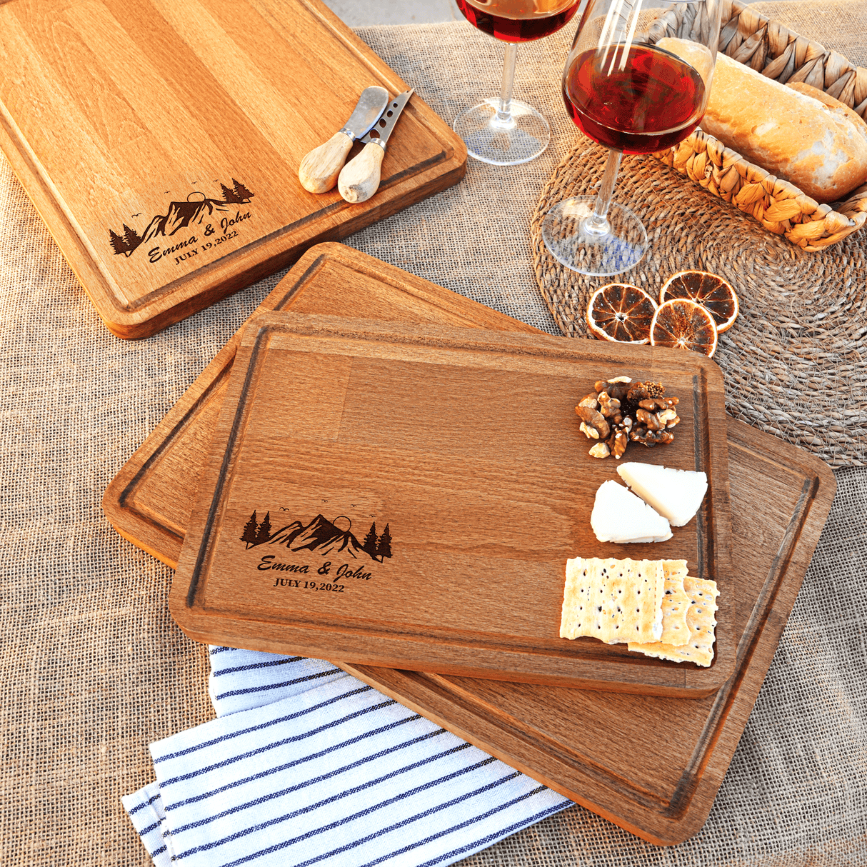 Personalized Cutting Board, Custom Engraved Charcuterie Board, Housewarming Gift, Anniversary Gift, Custom Cheese Board, Mom Birthday Gift