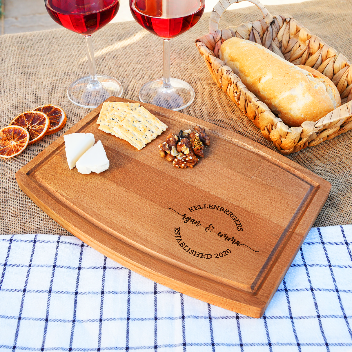 Cutting Board Personalized, Charcuterie Board, House Warming Gift, Engagement Gifts, Couple Anniversary Gifts, Walnut Cutting Board, Kitchen