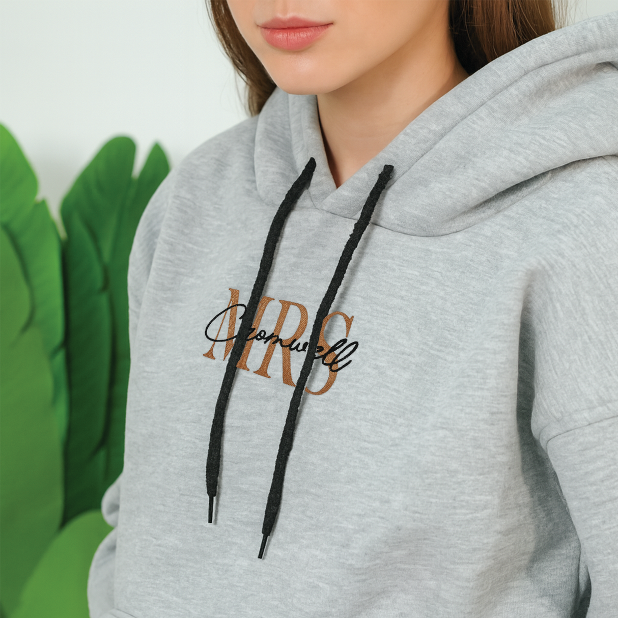 Personalized Mrs Embroidered Sweatshirt for Bride: Custom Last Name Hoodies, Wedding Party Outfit