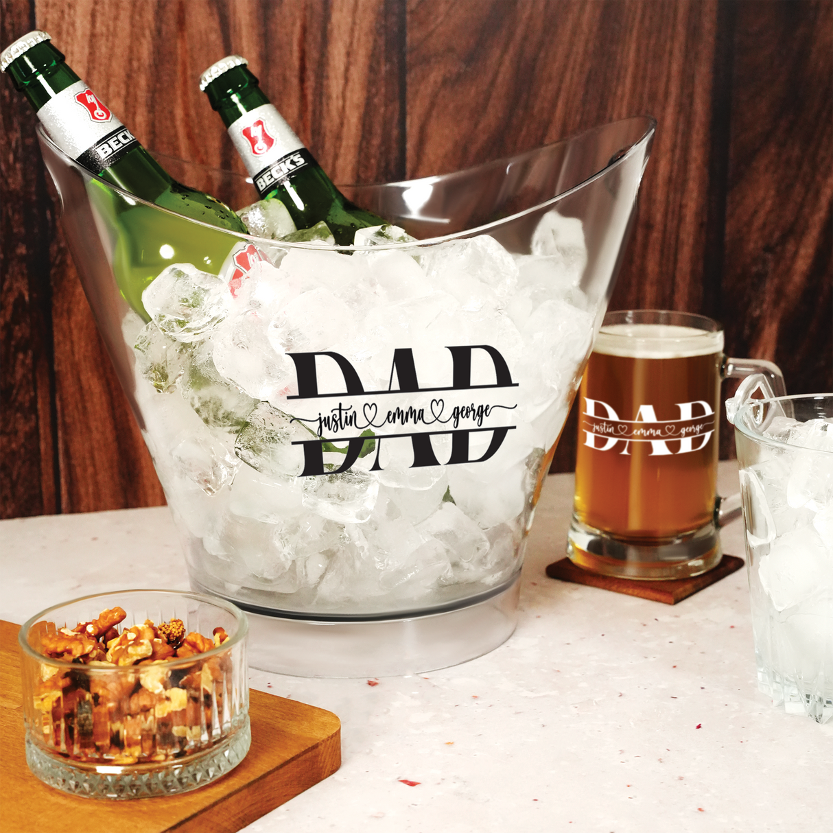 Custom Beer Mug for Dad, Personalized Beer Glass, Fathers Day Gift, Anniversary Gift, Engraved Beer Glass, Home Bar Gift Idea, Beer Stein