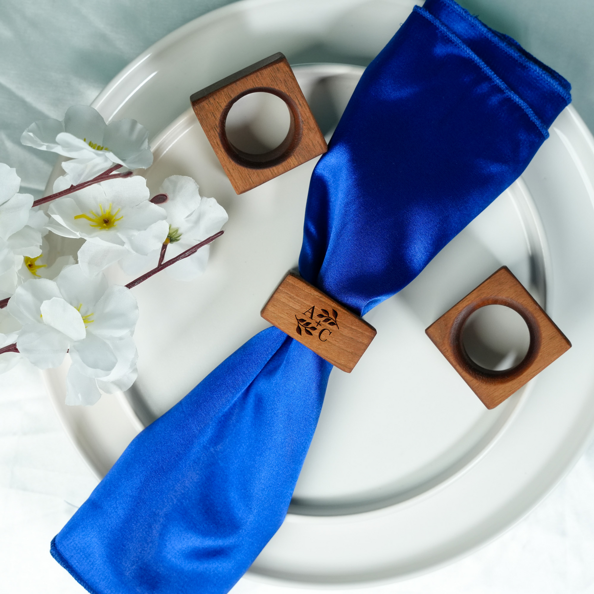 Christmas Tree Napkin Rings: Custom Engraved Holiday Table Decor for Christmas Dinner