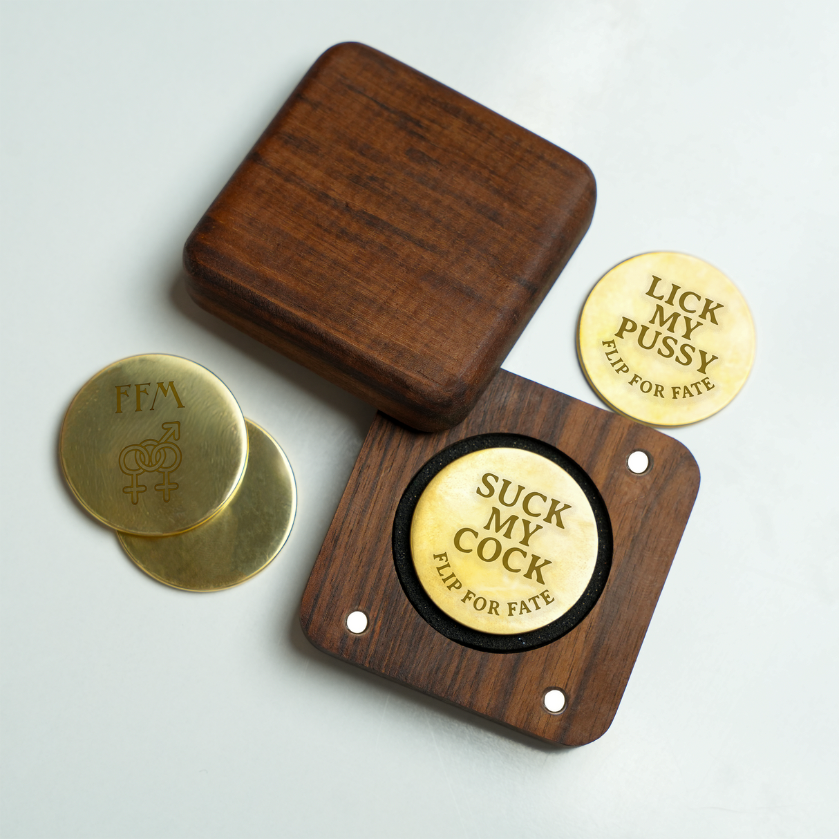 Naughty Couple Decision Coin: Custom Engraved Erotic Flip Token for Spicy Nights