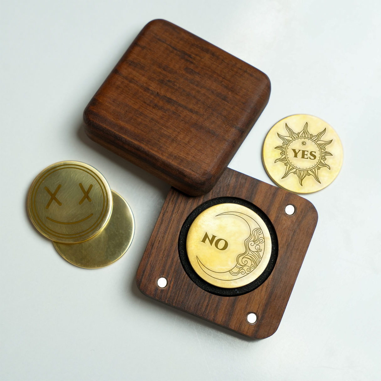 Personalized Couple Name Decision Token: Custom Engraved Flip Coin Gift for Couples