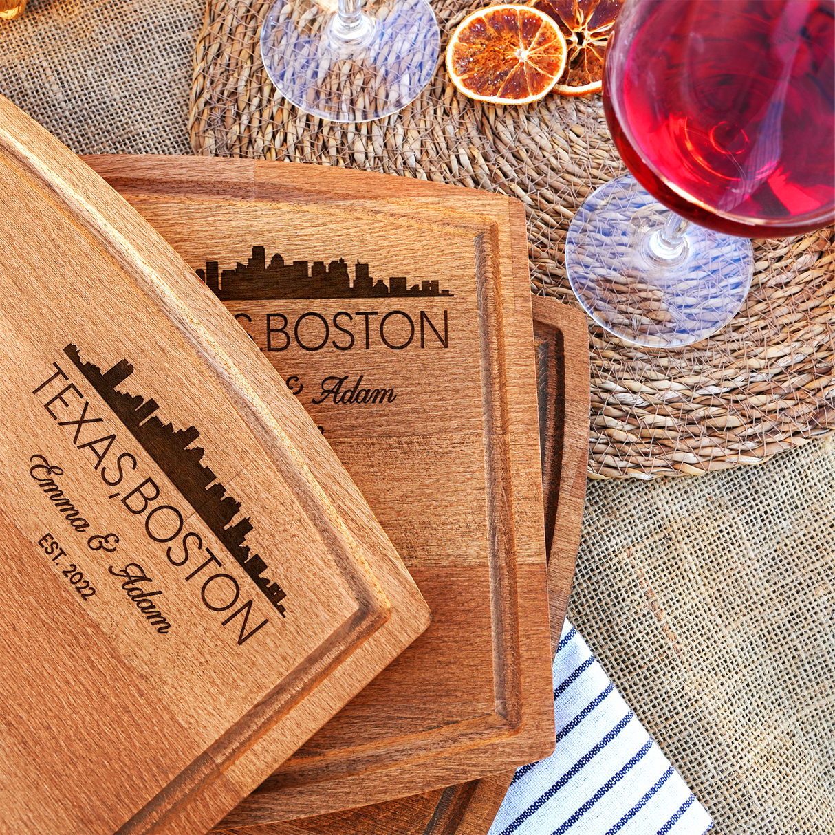 Personalized Cheese Board, Custom Couple Name Board, Wedding Gift, Bridal Shower Gift, Charcuterie Board, Engraved Wood Board, Kitchen Gifts