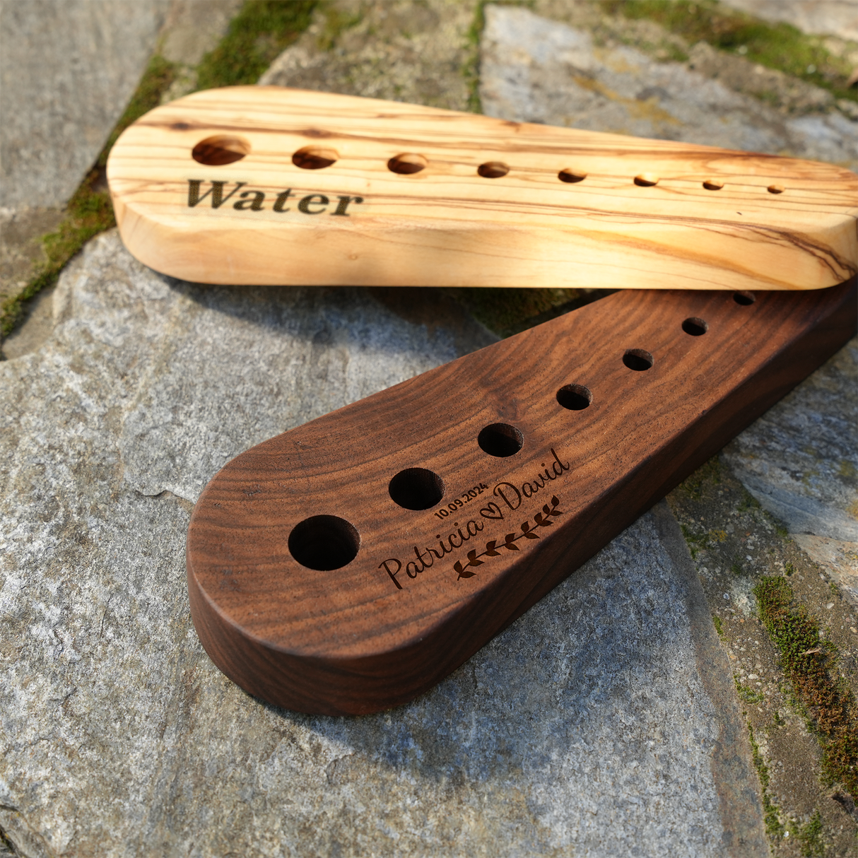 Custom Olive Wood Herb Stripper: Personalized Leaf Scraper Gift for Wedding