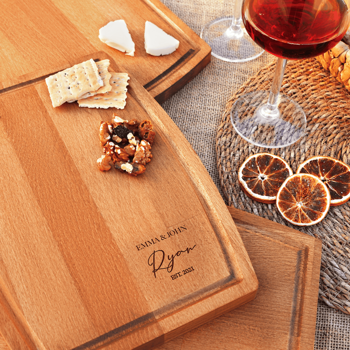 Personalized Wooden Cutting Board, Custom Address Charcuterie Board, Newlywed Gift, Realtor Closing Gift, Housewarming Gifts, New House Gift