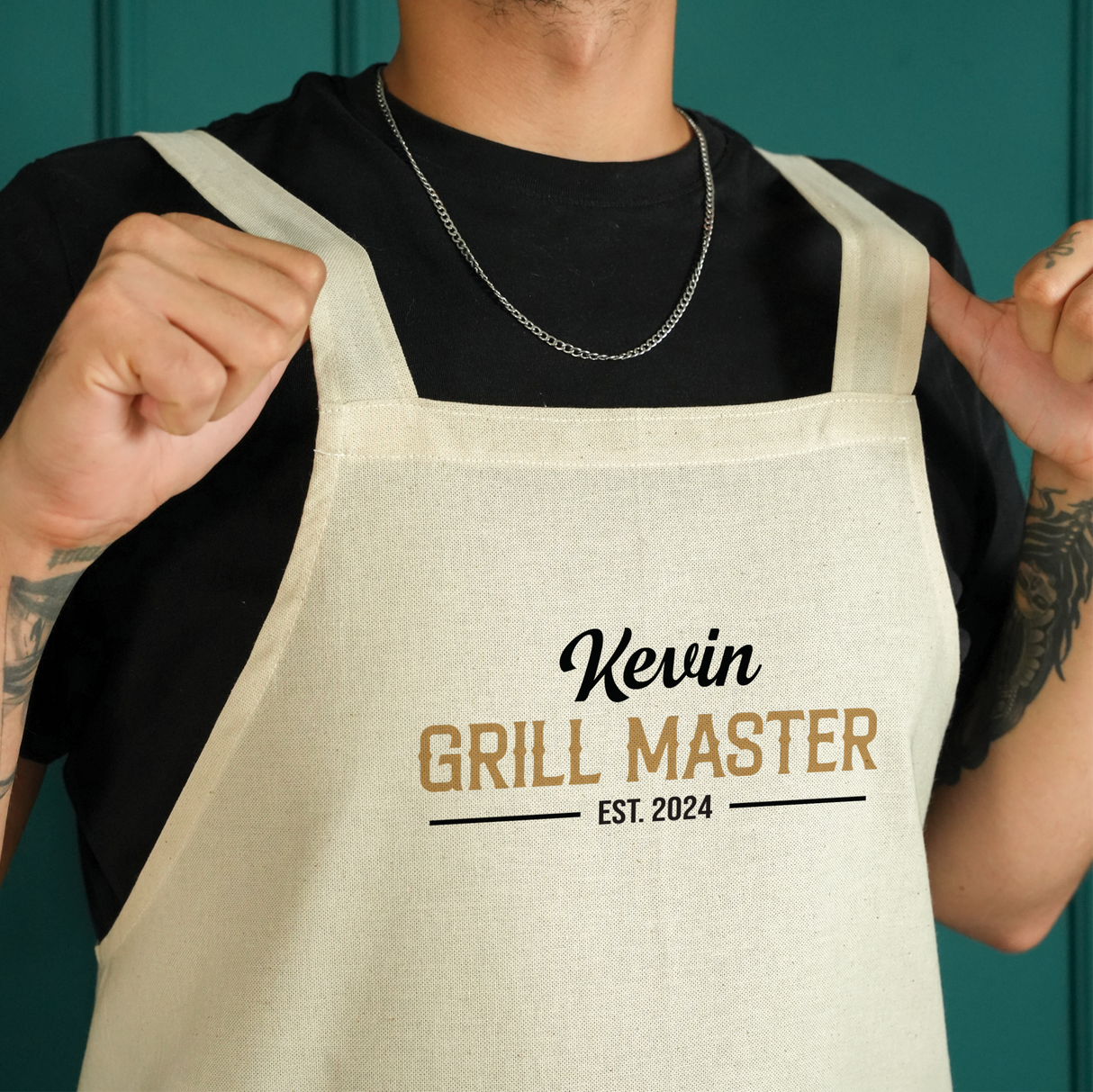 Custom Japanese Apron for Dad: Cotton Christmas Kitchen Apron, Grill Master Gift