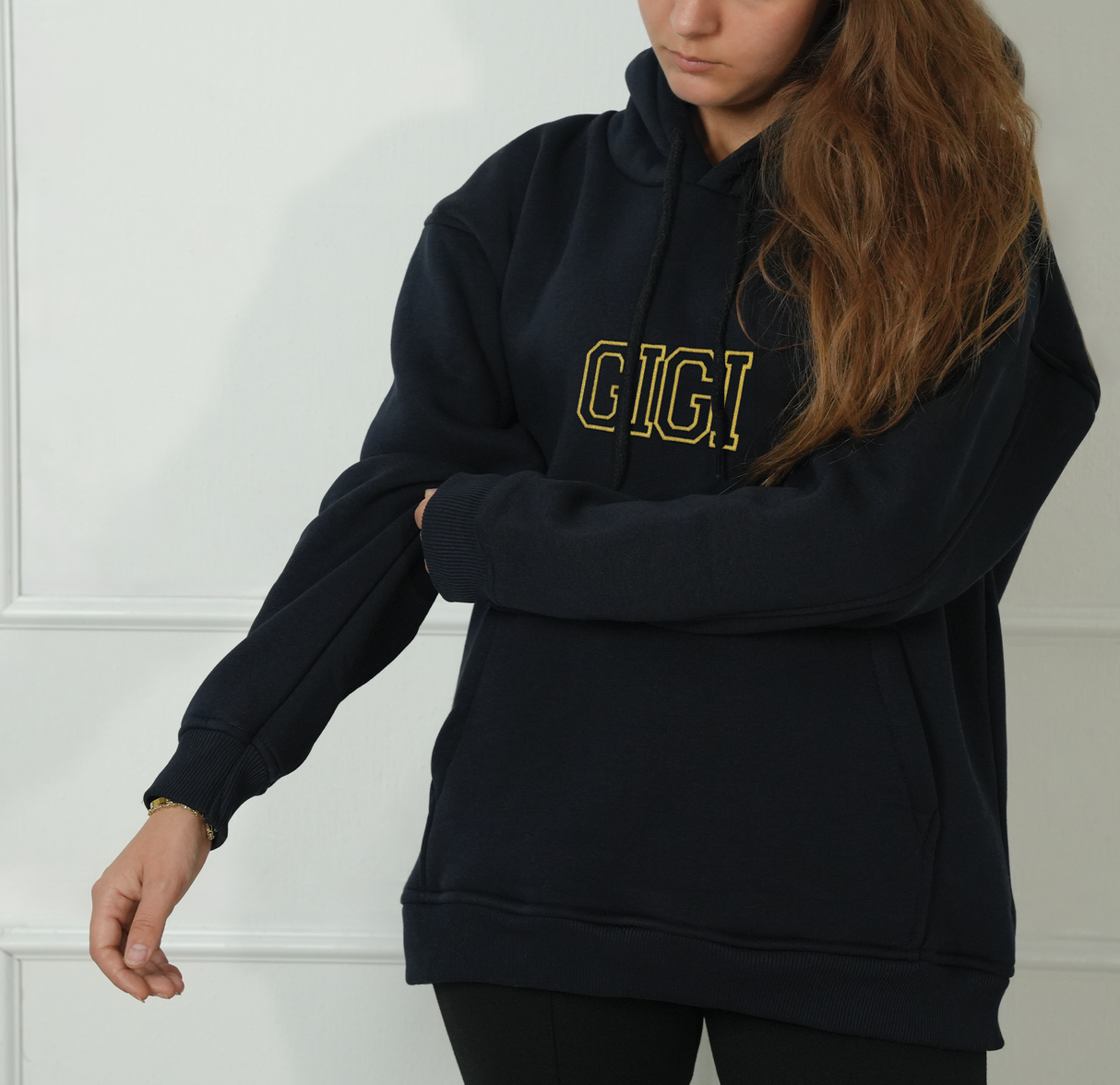 Custom Embroidered Mom & Dad Sweatshirt: Baby Name On Sleeve, Pregnancy Announcement