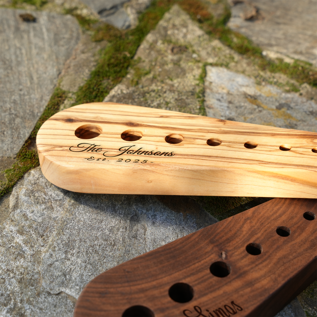 Custom Olive Wood Herb Stripper: Personalized Leaf Scraper Gift for Wedding