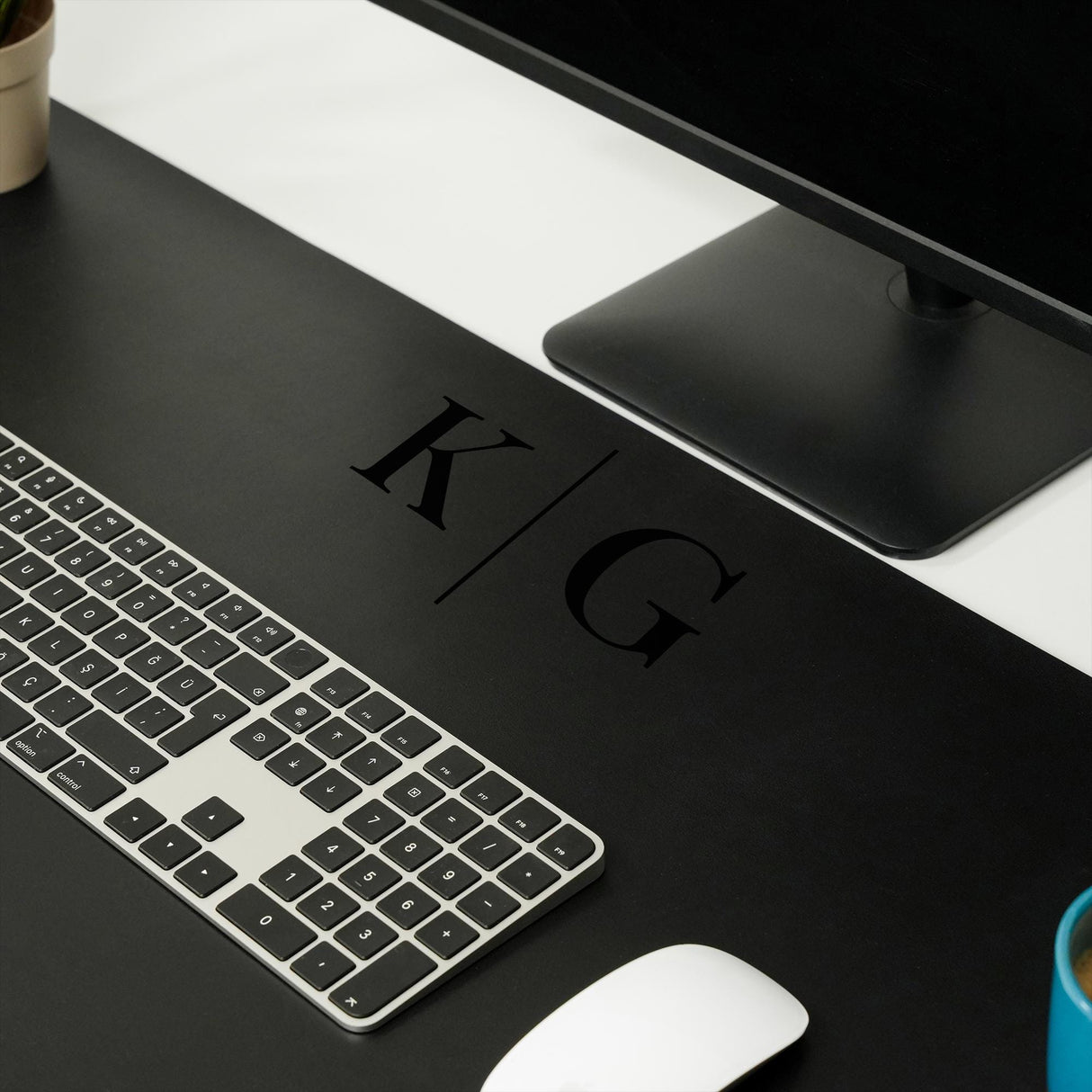 Personalized Office Desk Mat, Leather Mouse Pad, Large Mouse Pad, Desk Decorations, Anniversary Gift Keyboard Mat, Custom Logo Business Gift