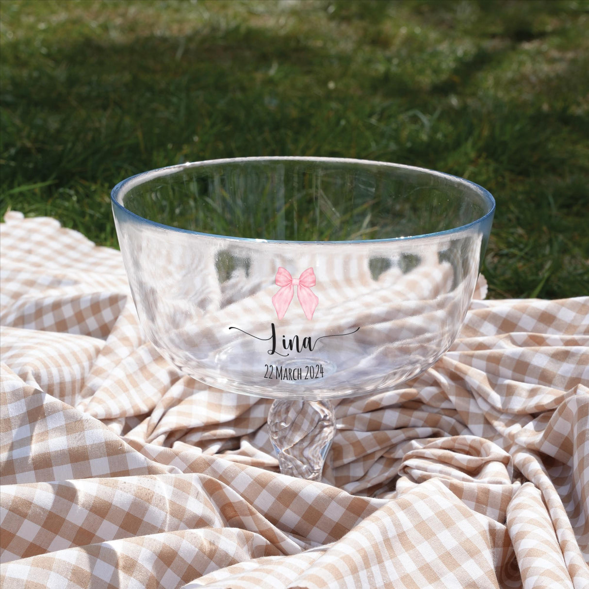 Gender Reveal Cake Stand with Dome Lid: Custom He or She Baby Shower Display, Party Table Decor