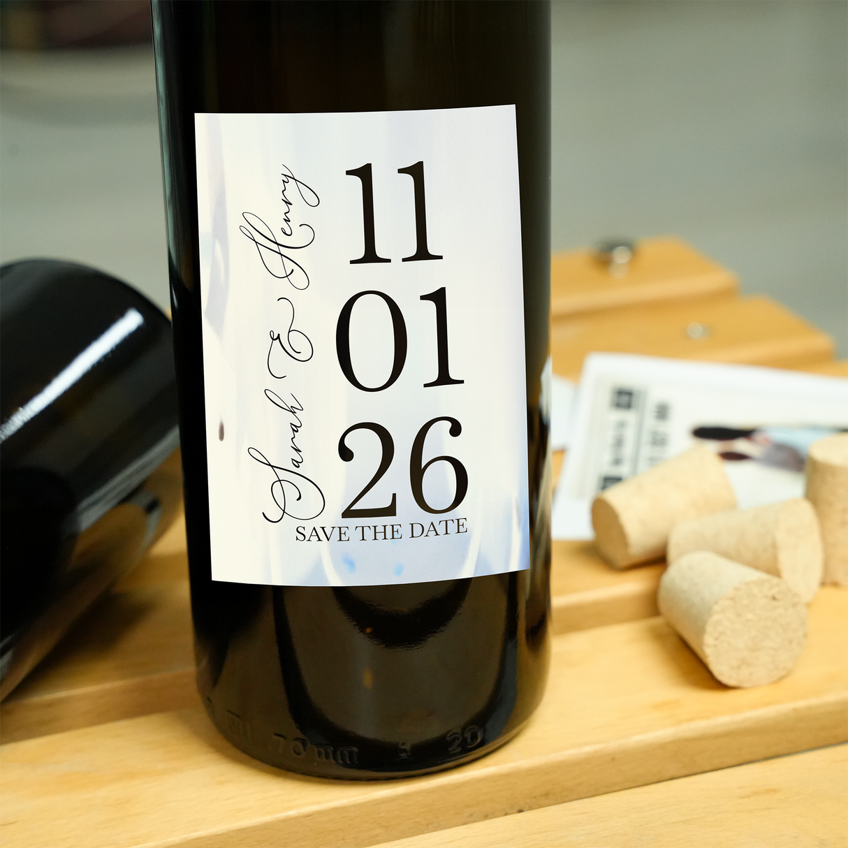 Personalized Wine Label: Custom Bottle Couples Name Sticker, Housewarming Gift