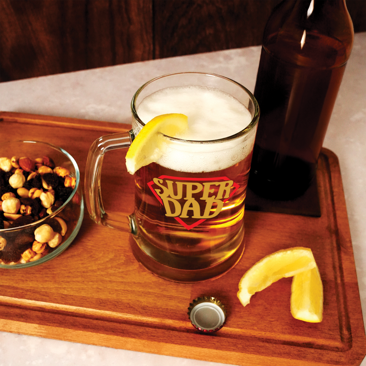 Custom Beer Mug for Dad, Personalized Beer Glass, Fathers Day Gift, Anniversary Gift, Engraved Beer Glass, Home Bar Gift Idea, Beer Stein