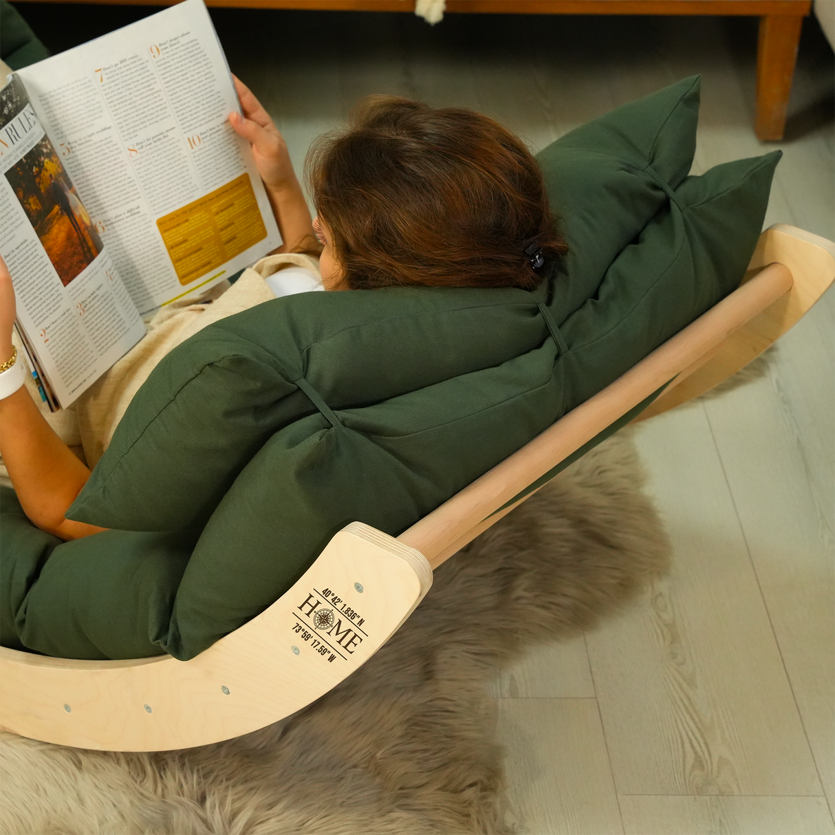 Modern Rocking Lounger for Living Room: Relax Seat for Kids & Adults, Cozy Home Decor