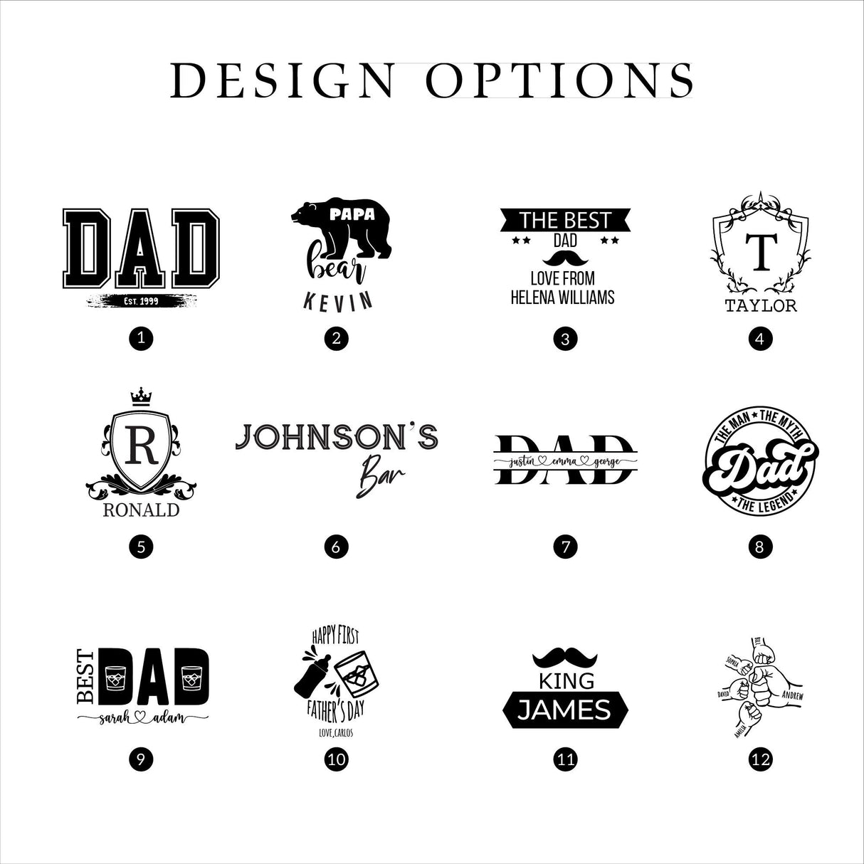 a bunch of logos that are on a white background