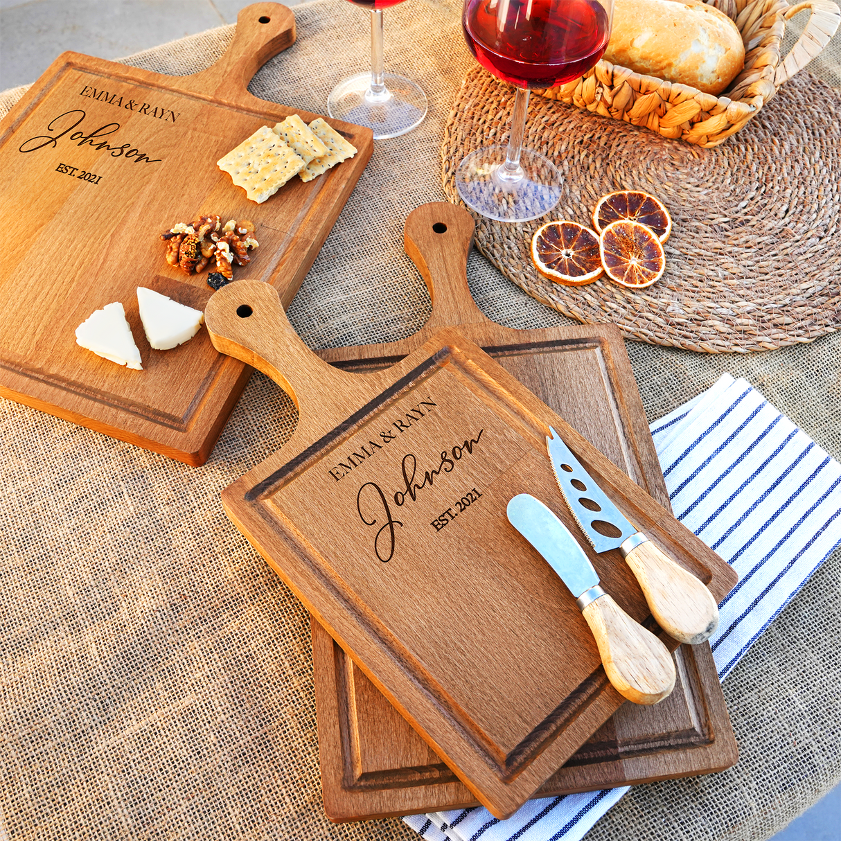 Personalized Wooden Cutting Board, Custom Address Charcuterie Board, Newlywed Gift, Realtor Closing Gift, Housewarming Gifts, New House Gift