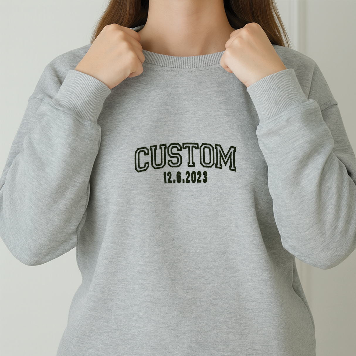 Custom Embroidered Zip Up Jacket: Personalized Text or Name Appeals, Gift for Birthday or Christmas