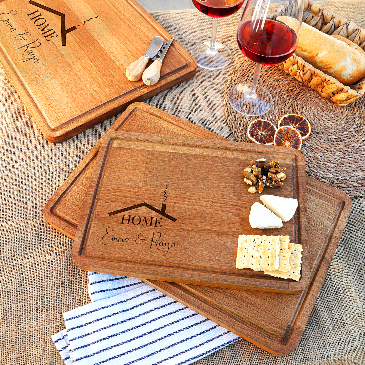 Custom Wedding Monogram Cutting Board, Wooden Charcuterie Board, Couples Gift, Wedding Gift for Bride, Cutting Board Personalized, Home Gift
