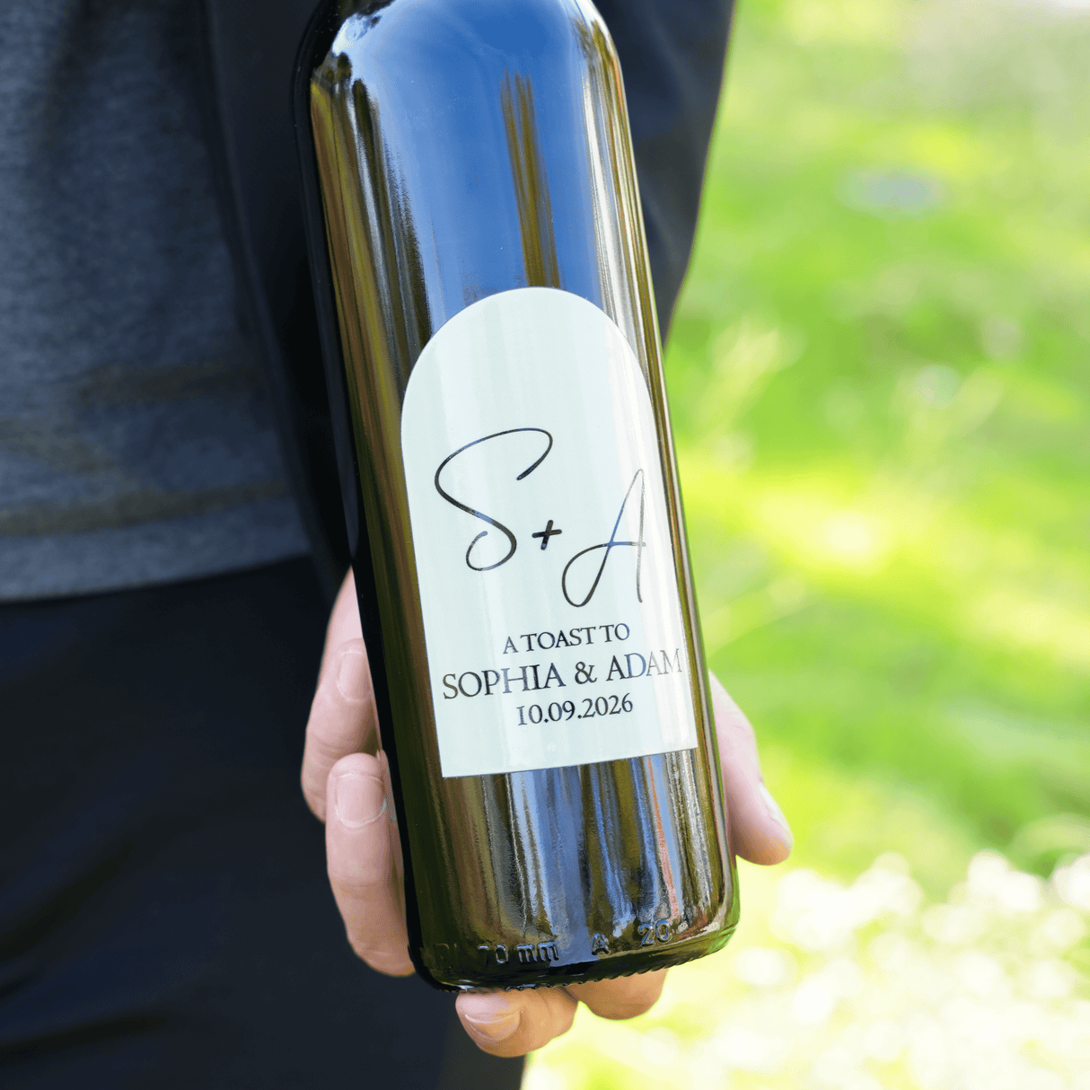 Personalized Wine Label: Custom Bottle Couples Name Sticker, Housewarming Gift