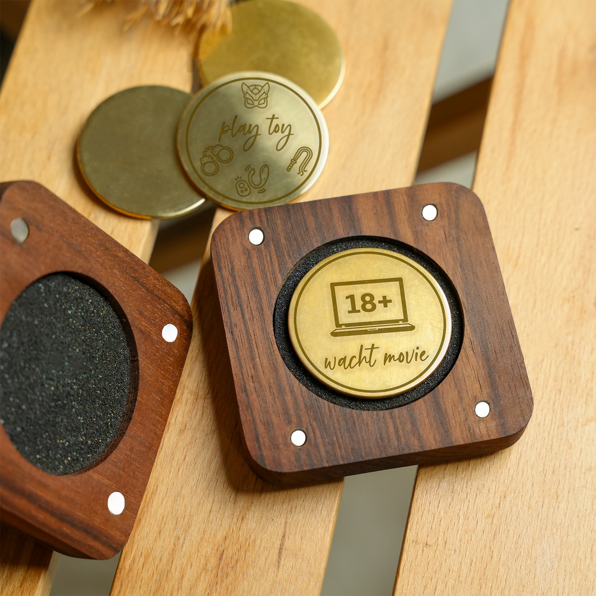Naughty Couple Decision Coin: Custom Engraved Erotic Flip Token for Spicy Nights