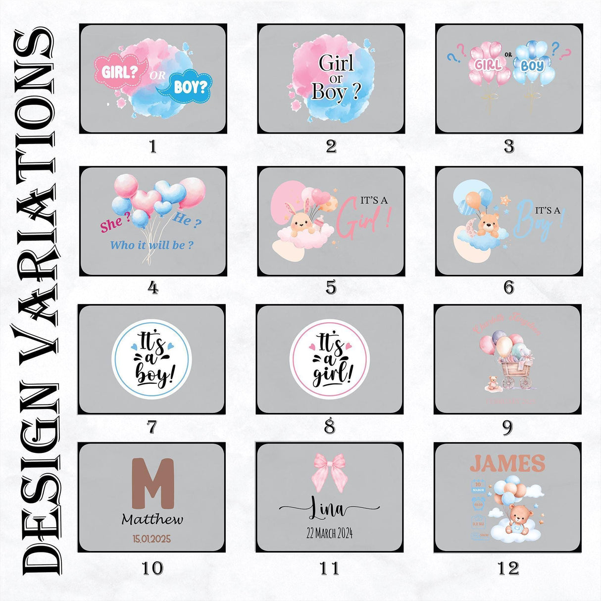 Personalized Gender Reveal Cake Stand: Glass Dome Dessert Display for Baby Shower, Boy or Girl Party