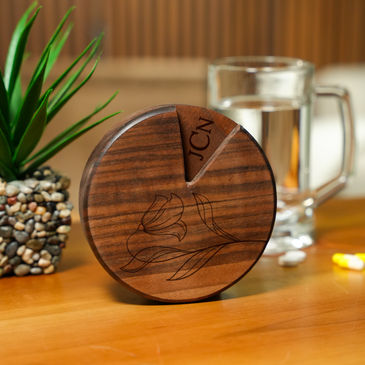 Custom Pill Container Gift: Personalized Weekly Medicine Holder for Grandparents