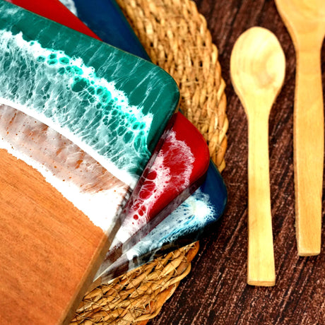 a close up of a wooden spoon and fork