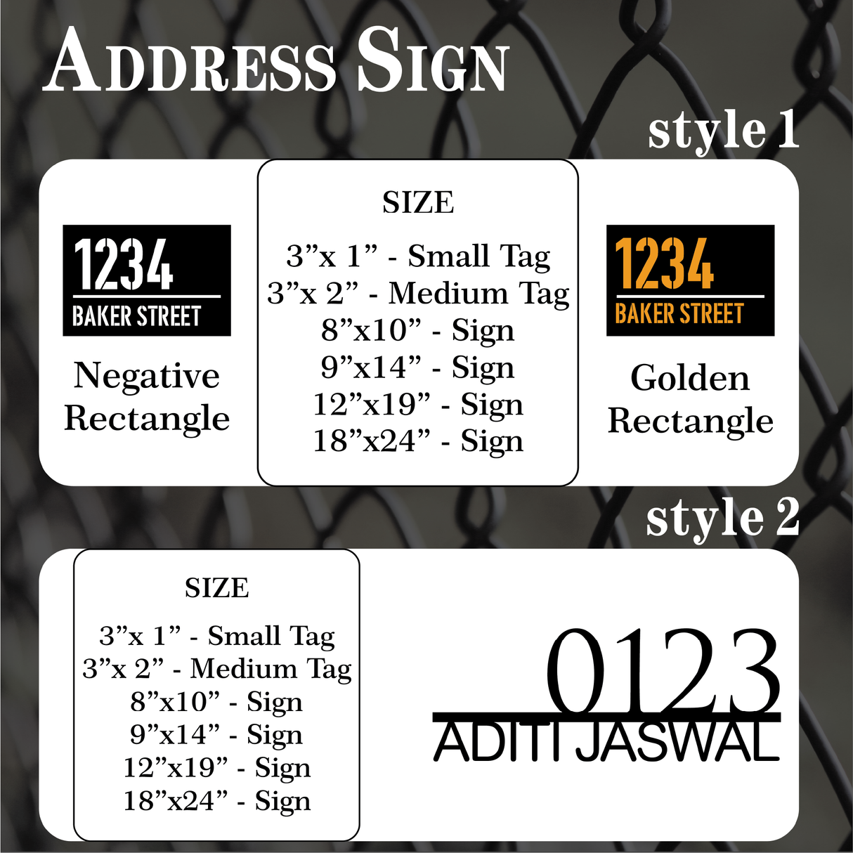 Custom Metal Home Address Numbers Sign: Minimalist Outdoor Wall Sign for Modern Home