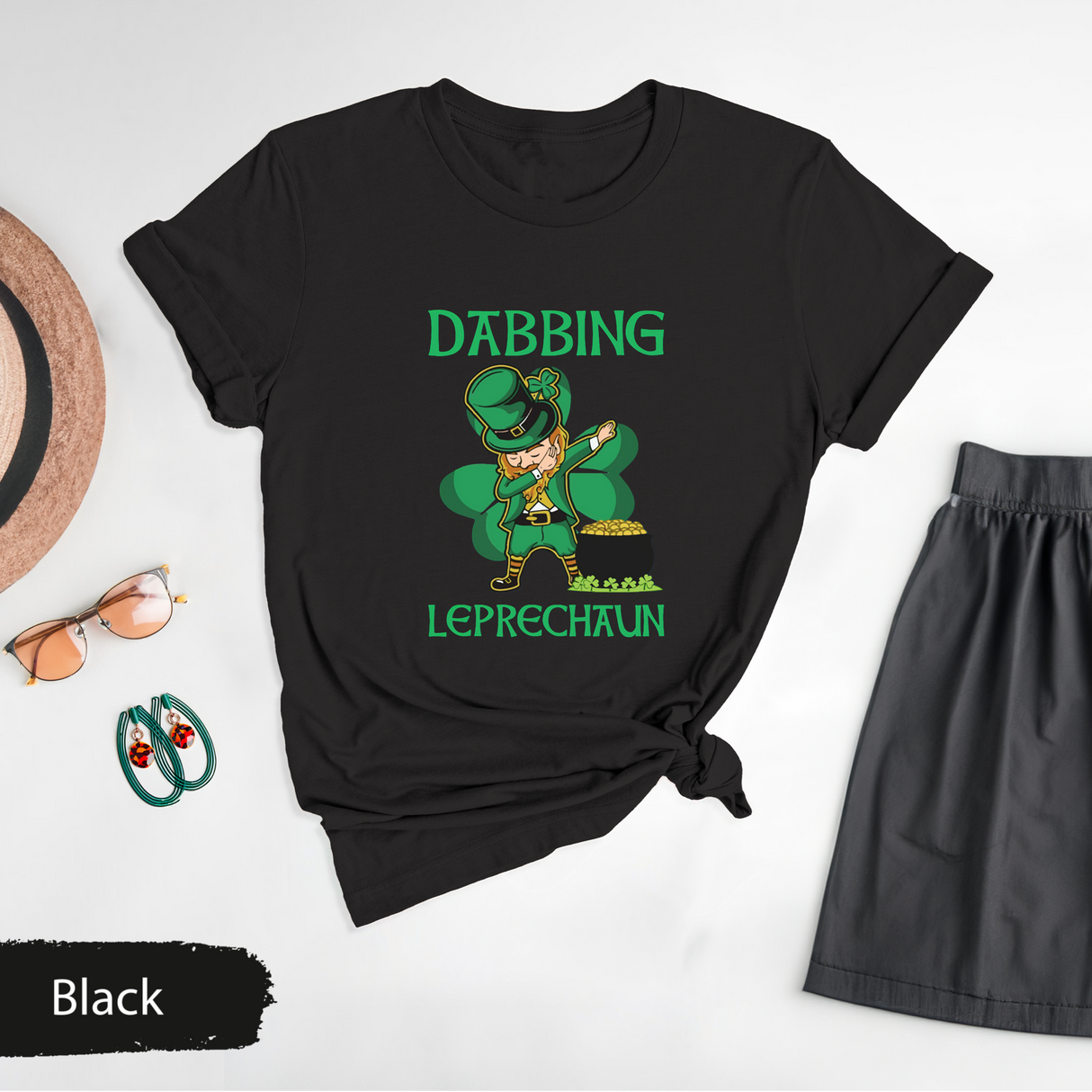 Dabbing Leprechaun Funny St. Patrick's Day Shirt, Lucky Irish Tshirt, Kids Tshirt, Happy Patrick's Day, Leprechaun Shirt, Irish Day Outfits