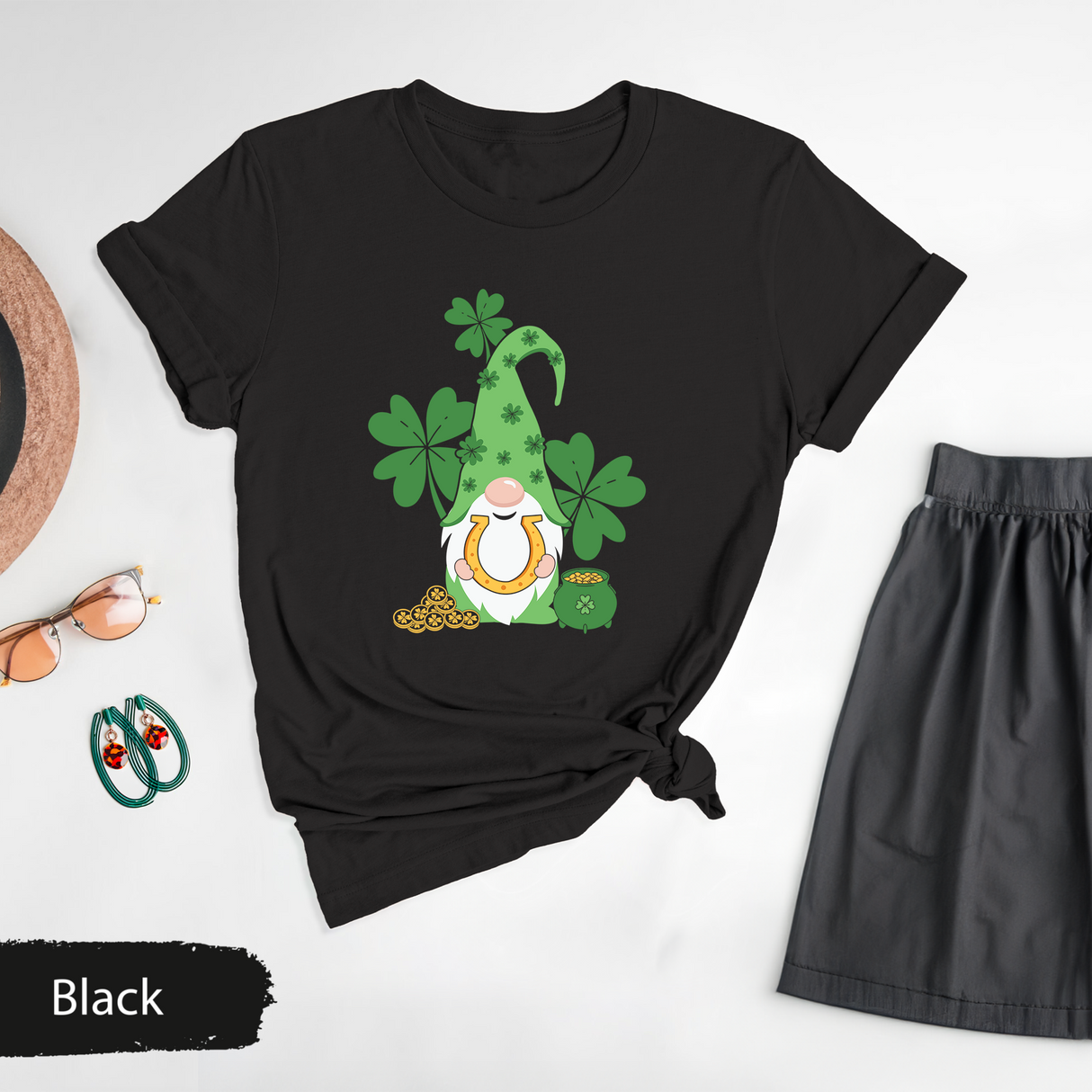 Saint Patrick's Day Gnome T-Shirt, Happy St. Patricks Day Shirt, Leprechaun Hat Gnome Shirt, Shamrock Shirt, Irish Gnome Shirt, Lucky Gnome