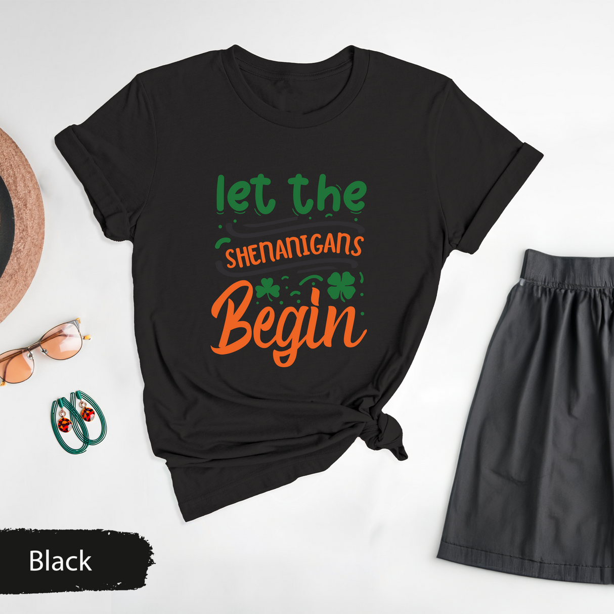 Let The Shenanigans Begin Shirt, St Patricks T-shirt, Irish Festival Outfit, Lucky Graphic T Shirt, Funny St Patricks Day, Positive Shirt