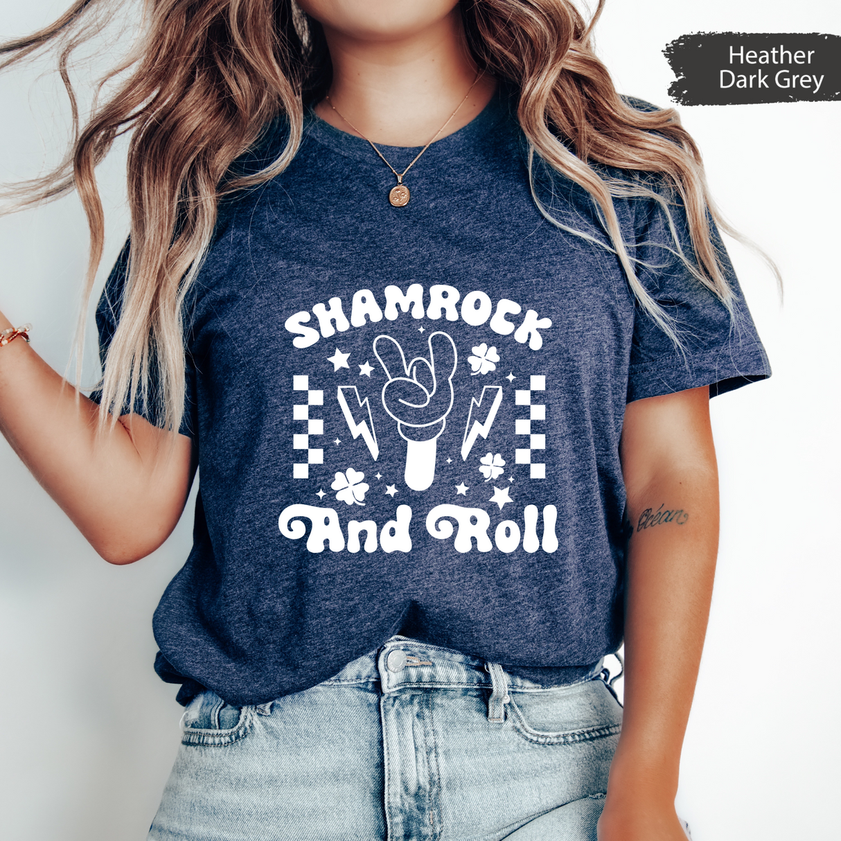 Shamrock and Roll T-Shirt, Funny St Patricks Day Rock Shirt, St Paddys Day Party Shirt, Shamrock Shirt, Rock and Roll Tee, Shirt for Her/Him