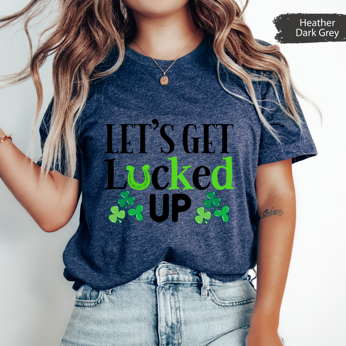 Lets Get Lucked Up T-Shirt, Funny St Patricks Day Shirt, Irish Festival Tees, Lucky Clover Graphic Shirt, Patricks Party Outfit, Gift For Her