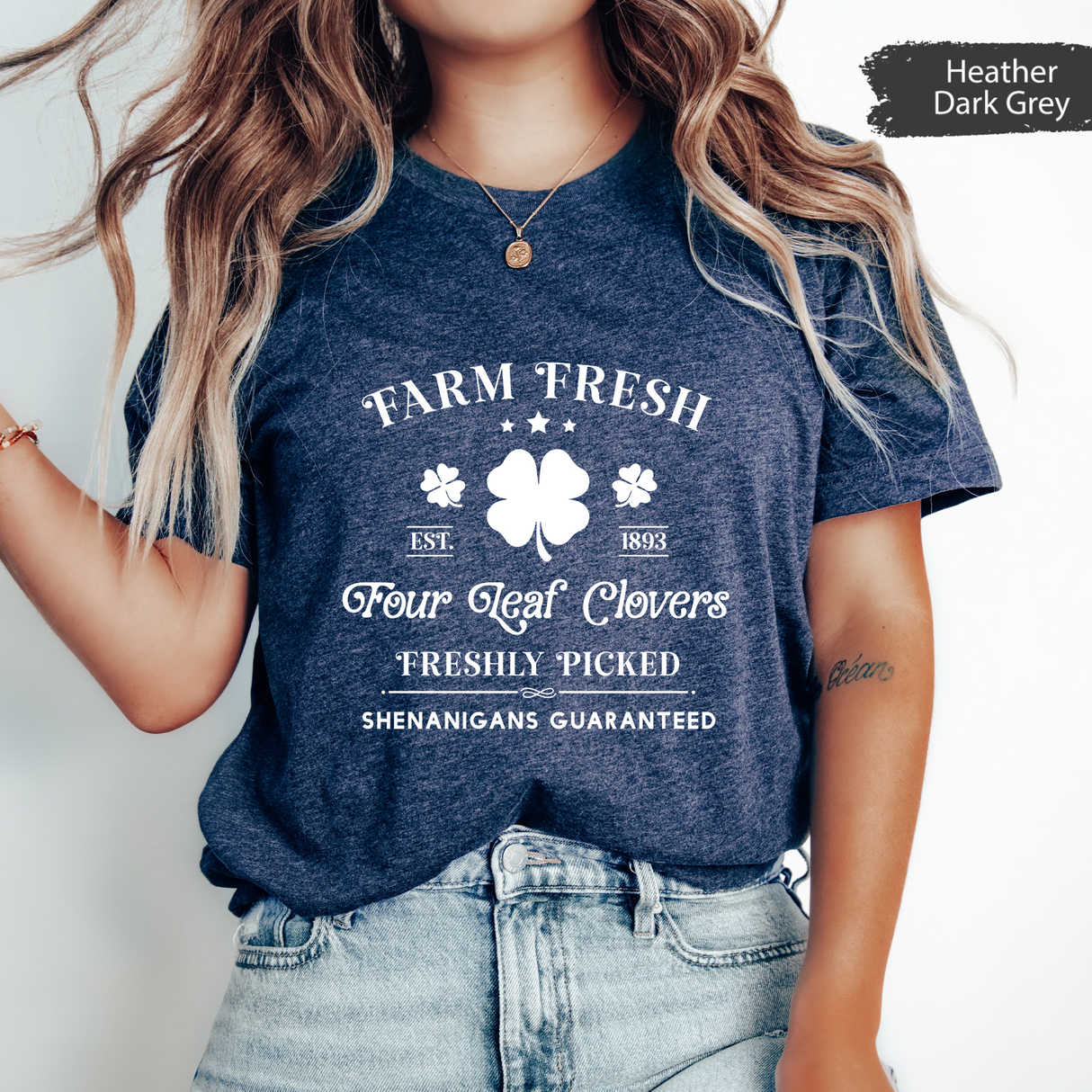 Farm Fresh Four Leaf Clovers Shirt, Funny St Patricks Day Tee, Vintage Irish Shamrock TShirt, Lucky Clover Graphic Tee, St Paddys Day Outfit