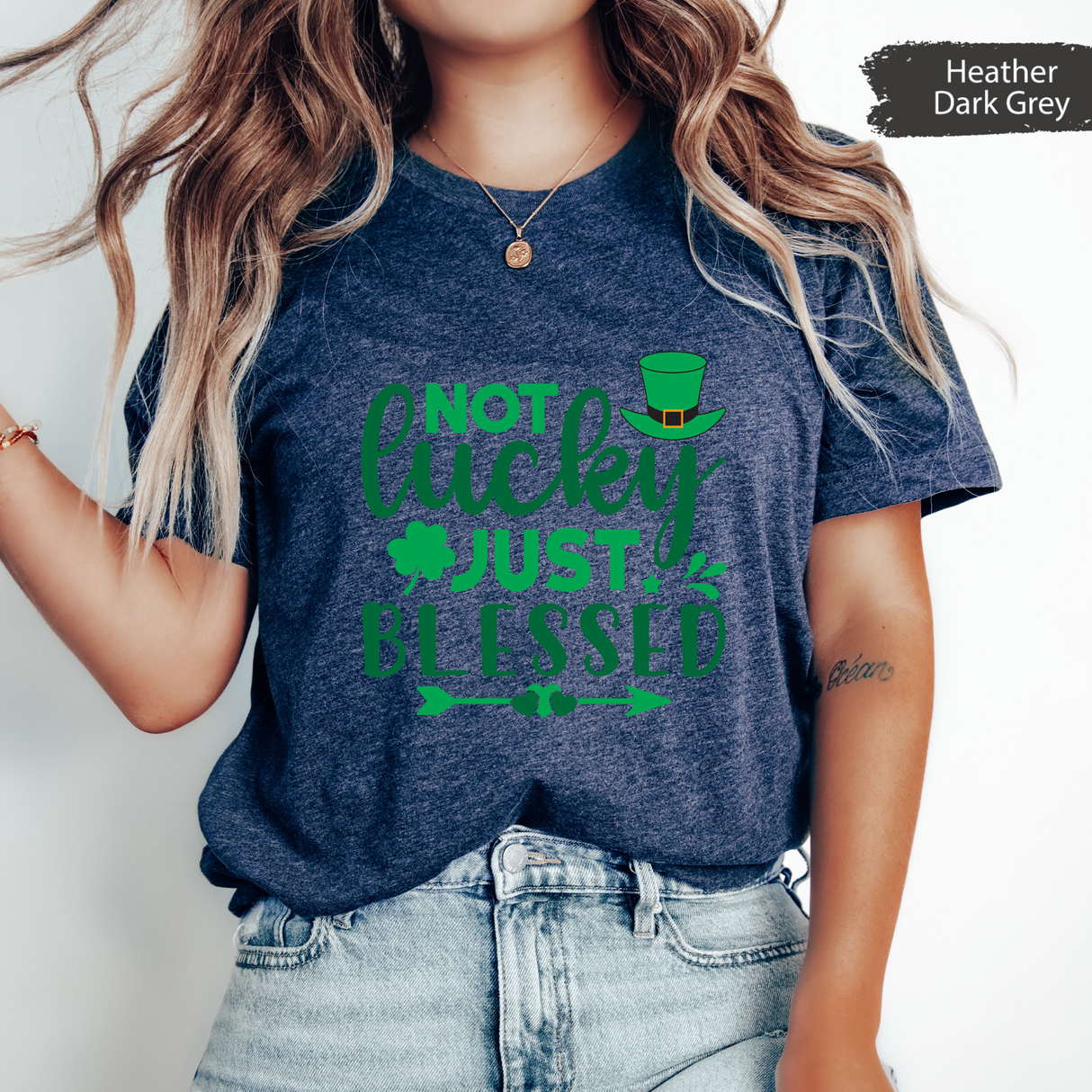Not Lucky Just Blessed Shirt, Christian St Patrick's Day Shirt, Unisex T-Shirt, Religious Irish Blessing Tee, Lucky Clover Shirt, Irish Gift