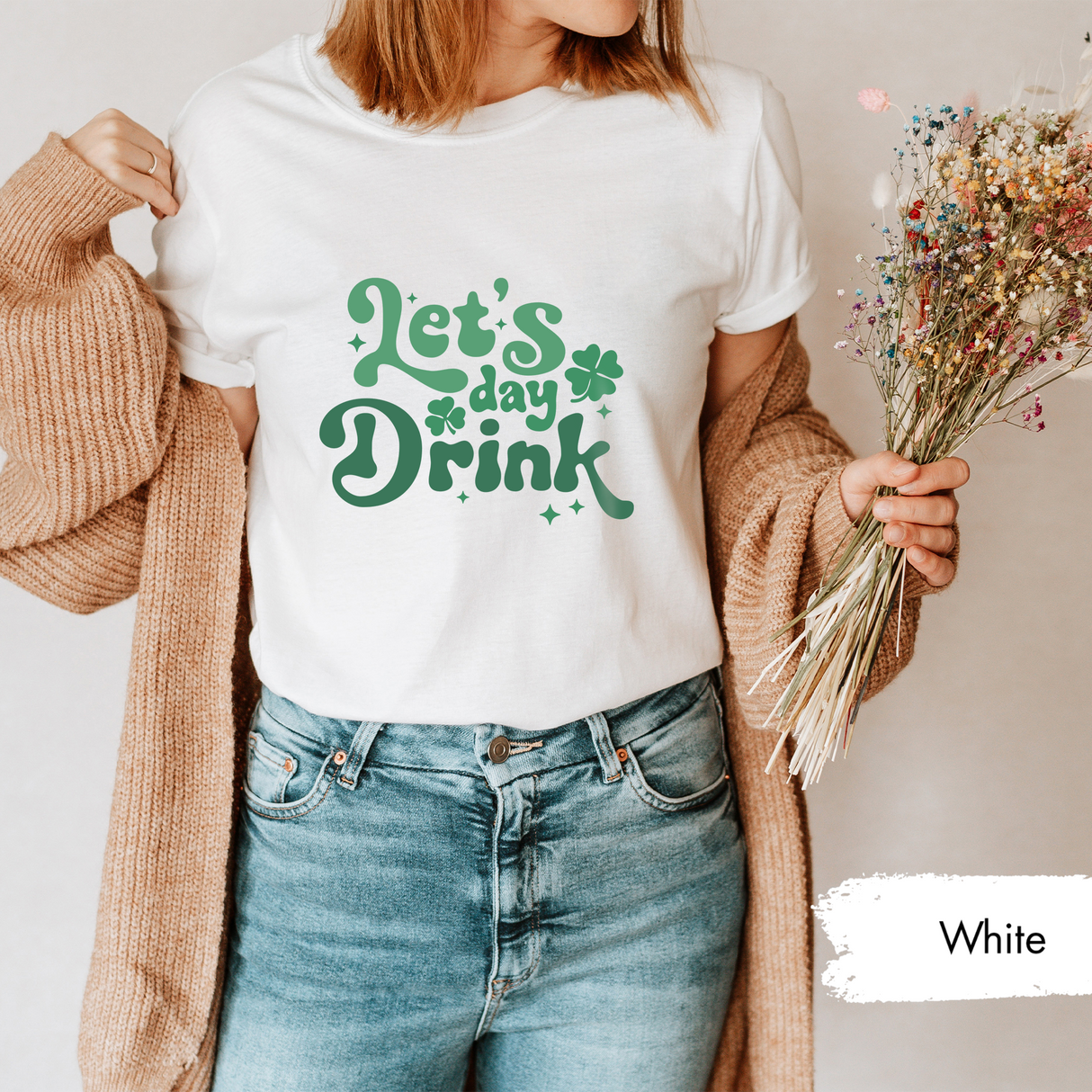 Let’s Day Drink Shirt, Funny St Patricks Day Drinking Tee, Retro Irish Party T-Shirt, Lucky Pub Crawl Outfit, St Paddys Beer Lover Gifts
