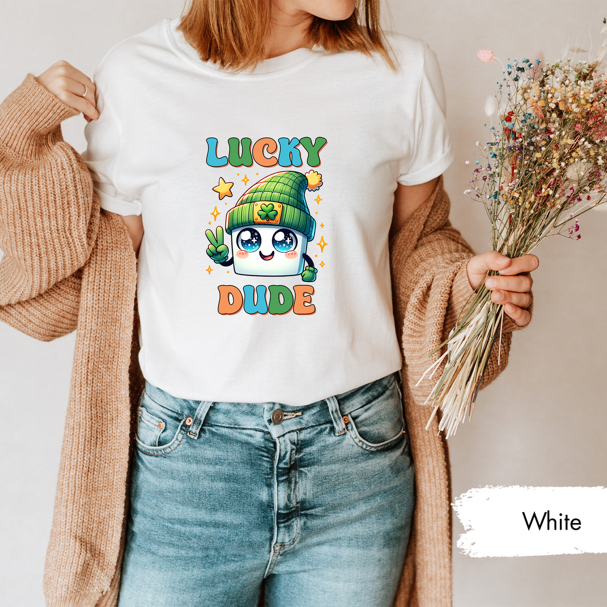 Lucky Dude T-Shirt, Boys St Patricks Day Shirt, Lucky Shamrock Tee, Lucky Dude Funny St Pattys Day Shirt, Gift for Boyfriend, Gift for Kids