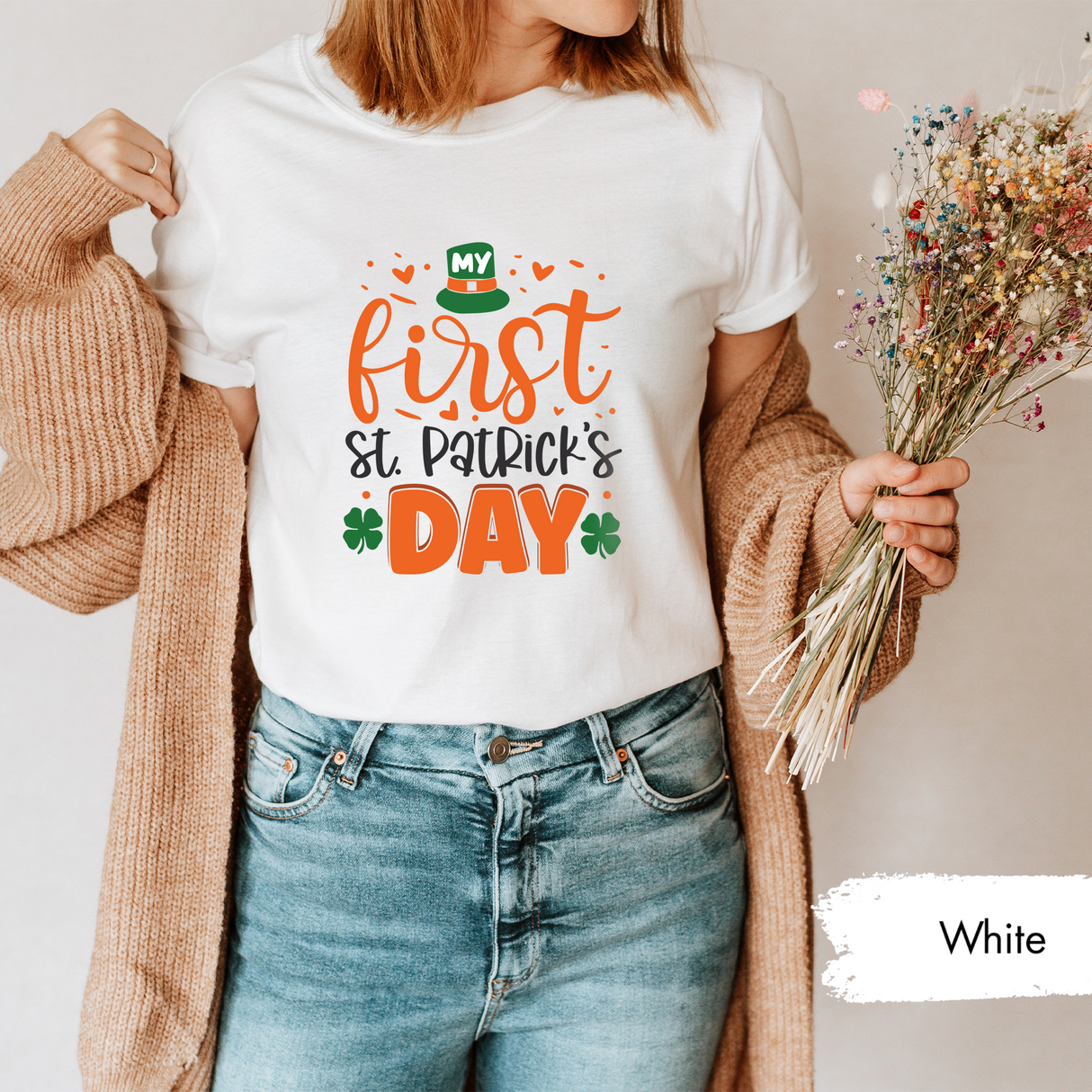 My First St Patricks Day Shirt, Baby St Paddys Day T-Shirt, Cute Lucky Shamrock Tee, Irish Baby Graphic Tees, Lucky Clover Toddler T shirts