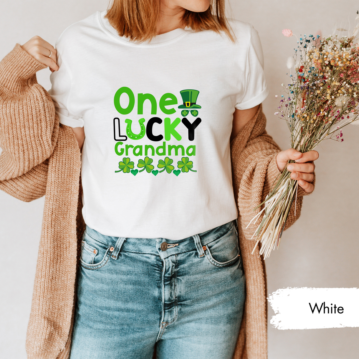 One Lucky Grandma Shirt, St Patricks Day Grandma Tee, Irish Grandma Shirt, Cute Saint Pattys Day Gift, Lucky Nana Gift, Irish Day Gifts