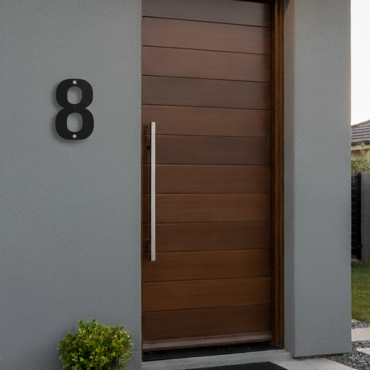 House Number Address Sign for Wall, Custom Street Name Metal Outdoor Decor