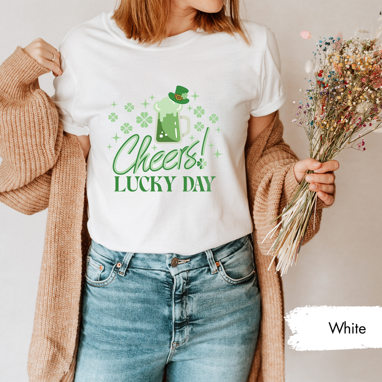 St Patricks Day Cheers Lucky Day T-Shirt, Green Beer Shirt, Beer Lover Gift, Irish Pub Party T-Shirt, Funny Patricks Outfit, Bar Crawl Shirt
