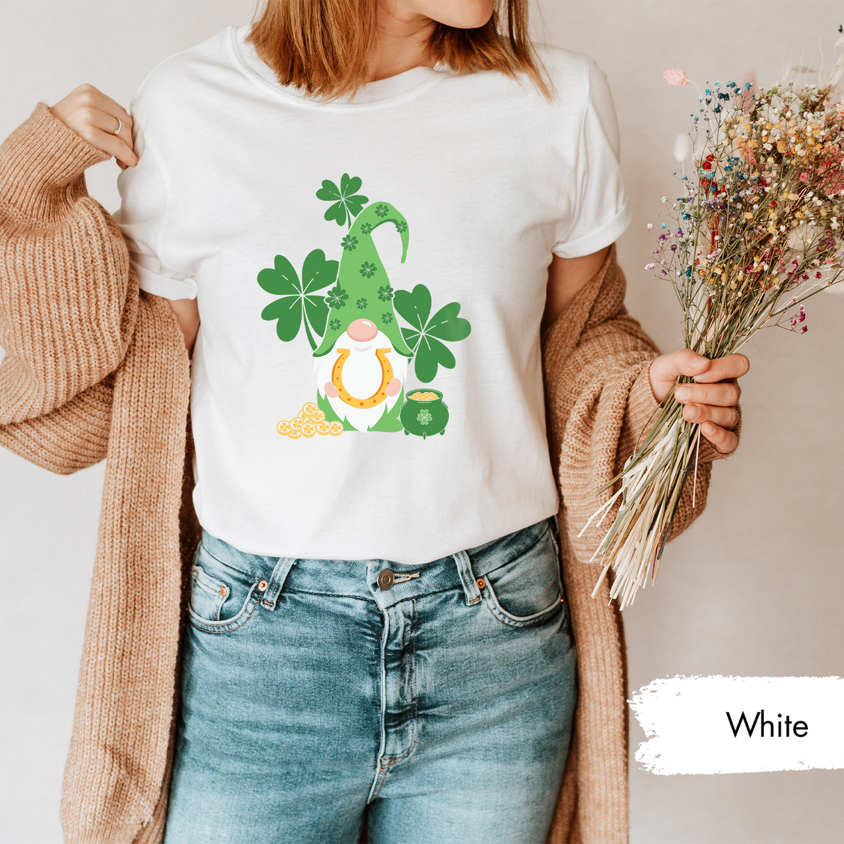 Saint Patrick's Day Gnome T-Shirt, Happy St. Patricks Day Shirt, Leprechaun Hat Gnome Shirt, Shamrock Shirt, Irish Gnome Shirt, Lucky Gnome