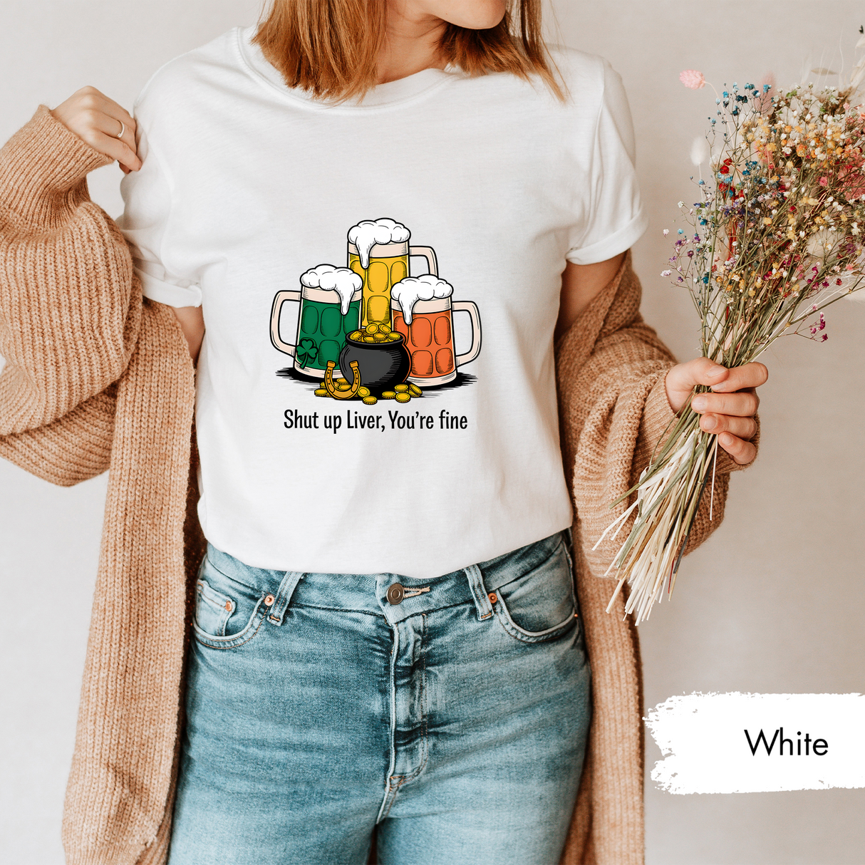 Shut Up Liver You’re Fine Shirt, Funny St Patricks Day Drinking Tee, Beer Lover T-Shirt, Green Day Party Shirt, Funny Irish Day Gift for Him